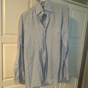 Canali Mens Light Blue Dress Shirt